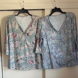 Floral and Abstract Women Tops Set